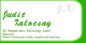 judit kalocsay business card